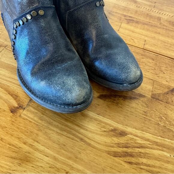 Circle G Inlay Studded Star Western Leather Ankle Boots Size 6 - Picture 3 of 7